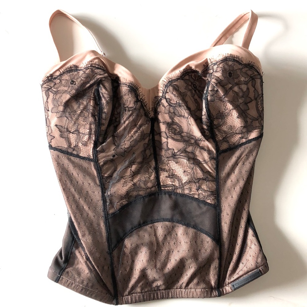 CHRISTIAN DIOR NUDE LACE BUSTIER CORSET